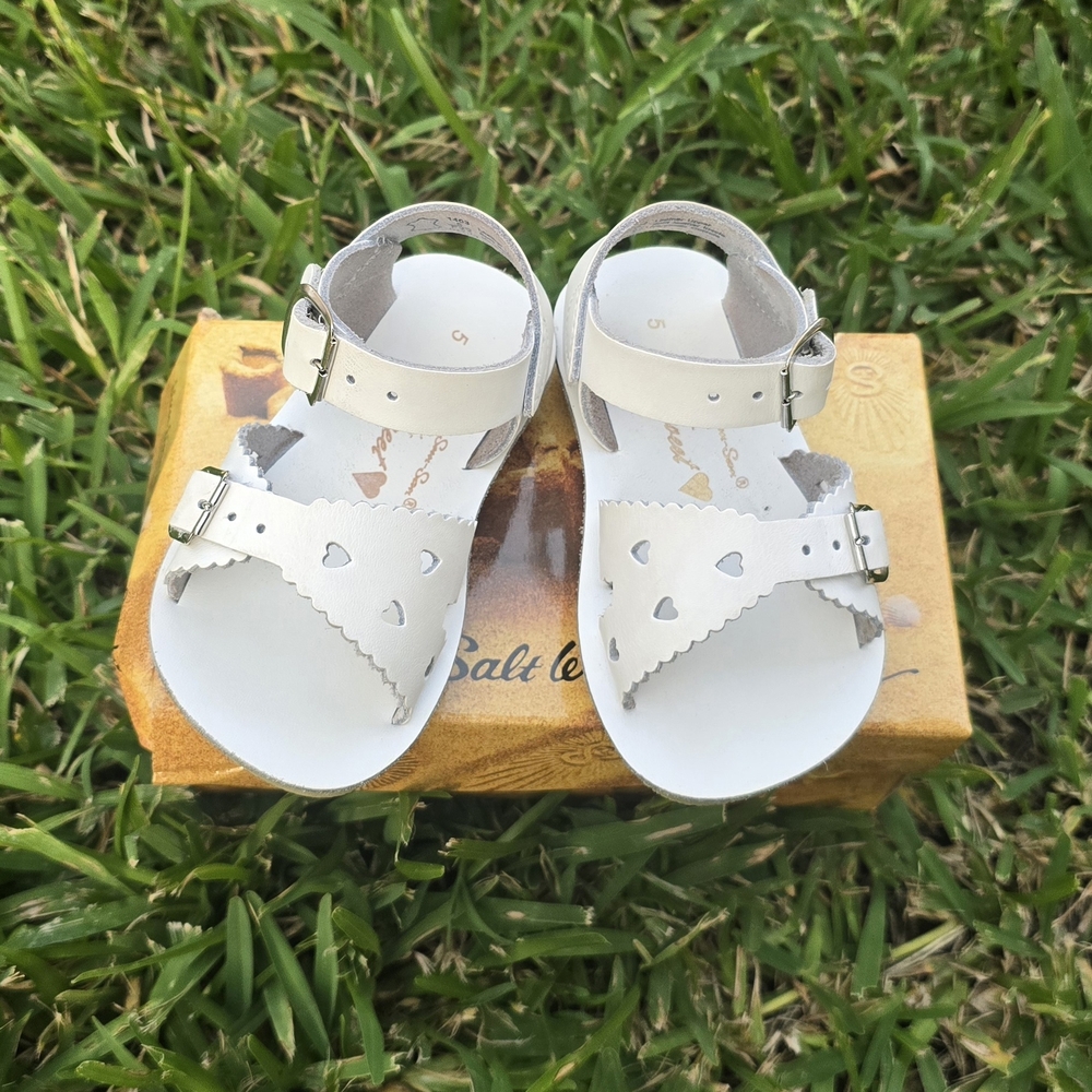 White Sun-San Sweetheart Toddler Sandals